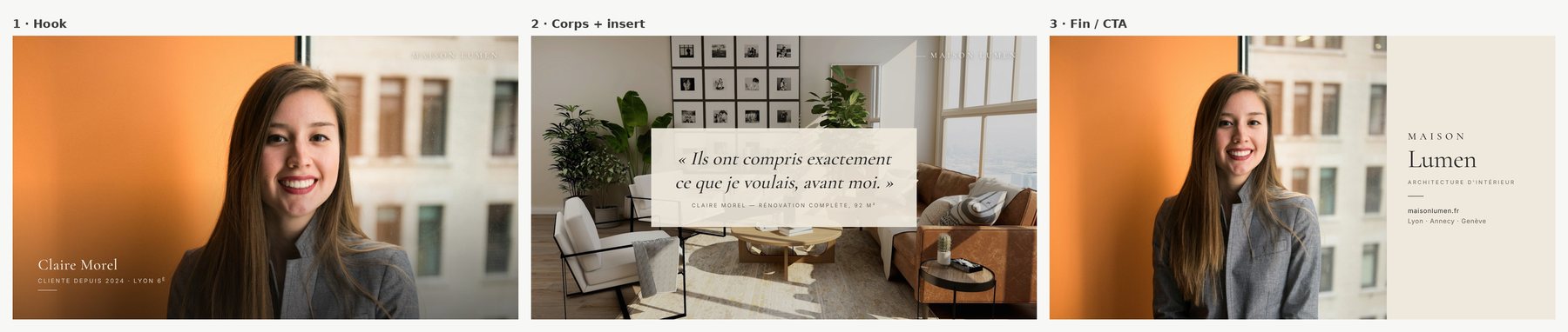Storyboard Témoignage client
